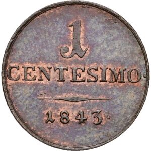 1 Centesimi 1843 M, Ferdinand V.