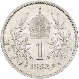 1 Koruna 1893 b.z. František Josef I.