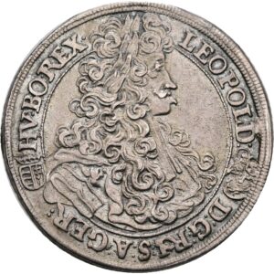 Stříbrný 1/2 Tolar 1702 K.B. Leopold I.