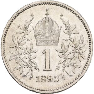 1 koruna 1893 bz, František Josef I.