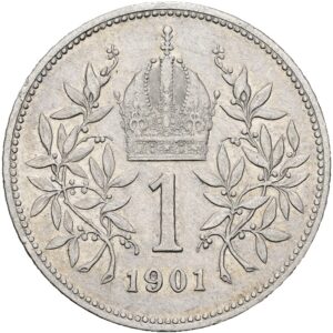 1 koruna 1901 bz, František Josef I.