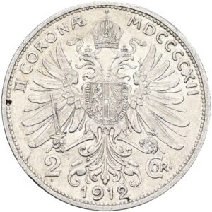 2 koruna 1912 b. z. František Josef I.