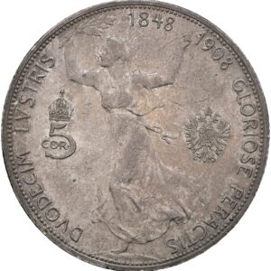 Stříbrná 5koruna 1908jubilejní ,František Josef I.