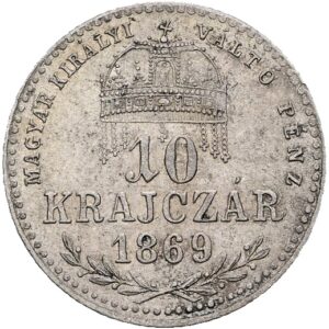 Stříbrný 10 Krejcar 1869 k.b. František Josef I.