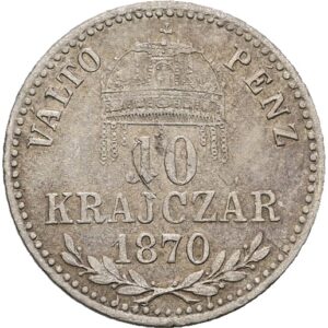 Stříbrný 10 Krejcar 1870 k.b. František Josef I.