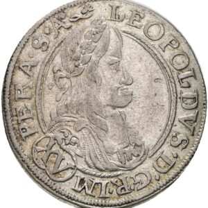 Stříbrná 15 Krejcar 1664 , Praha, Leopold I.