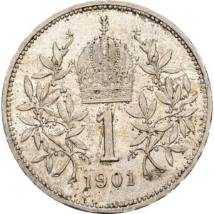 1 Koruna 1901 bz, František Josef I.