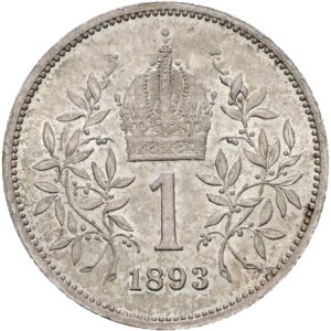 1 Koruna 1893 bz, František Josef I.