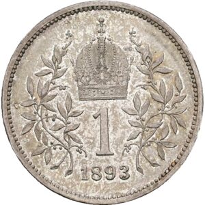 1 Koruna 1893 bz, František Josef I.