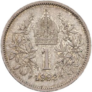 1 Koruna 1893 bz, František Josef I.