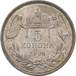 5 Koruna 1908 k.b. , František Josef I.