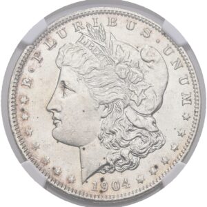 US Morgan Dollar 1904 O, MS 62