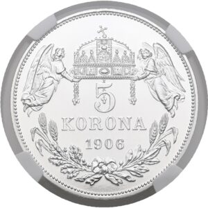 5 koruna 1906 KB, PF 70 CAMEO- současná ražba