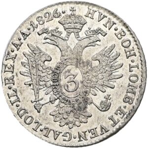 3 Krejcar 1826 A, František II. / I./