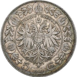 5 Koruna 1900 Vídeň , František Josef I.