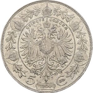 5 Koruna 1900 Vídeň , František Josef I.