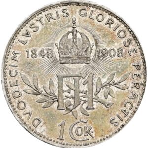 1 Koruna 1908, 60. výročí nastoupení vlády Františka Josefa I.