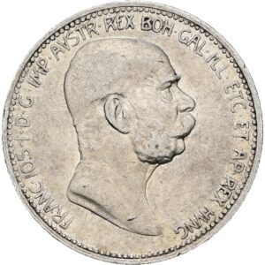 1 Koruna 1908, 60. výročí nastoupení vlády Františka Josefa I.