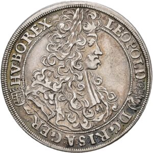 Stříbrný 1/2 Tolar 1701 K.B. Leopold I.