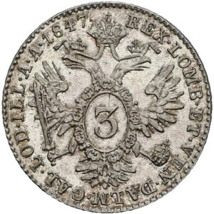 3 Krejcar 1847 C, Ferdinad V.