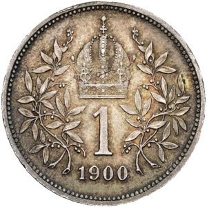 1 Koruna 1900 bz., František Josef I.