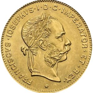 4 zlatník/10 Frank 1892 novoražba , František Josef I.