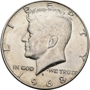 1/2 Dolar 1968 D, Kennedy half Dollar