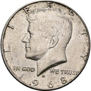 1/2 Dolar 1968 D, Kennedy half Dollar