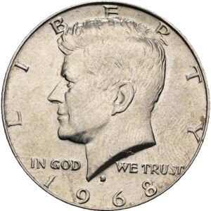 1/2 Dolar 1968 D, Kennedy half Dollar