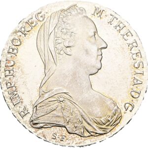 Stříbrný Levantský tolar 1780  Proof/Proof ,s.f. Marie Terezie - novoražba