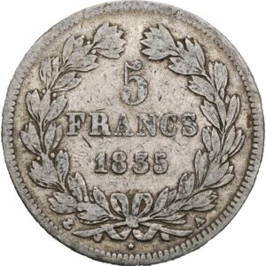 5 Frank 1835 A , Louis Philippe I.