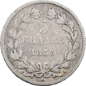 5 Frank 1835 A , Louis Philippe I.