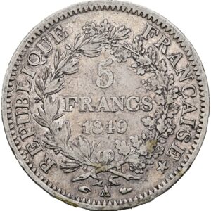 5 Frank 1849 A , Hercule - Francie