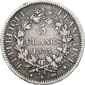 5 Frank 1873 A , Hercule - Francie