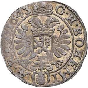 3 krejcar 1643 Praha , Ferdinand III.