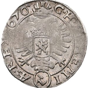 3 krejcar 1670 Kutná Hora , Leopold I.