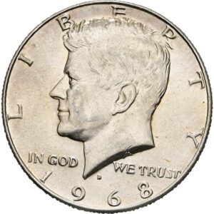 1/2 Dolar 1968 D, Kennedy half Dollar