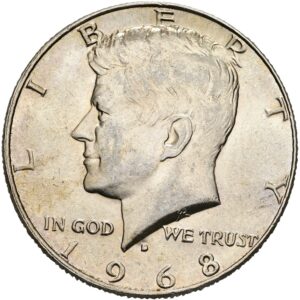 1/2 Dolar 1968 D, Kennedy half Dollar