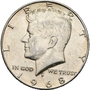 1/2 Dolar 1968 D, Kennedy half Dollar