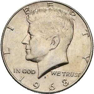 1/2 Dolar 1968 D, Kennedy half Dollar