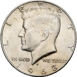 1/2 Dolar 1968 D, Kennedy half Dollar