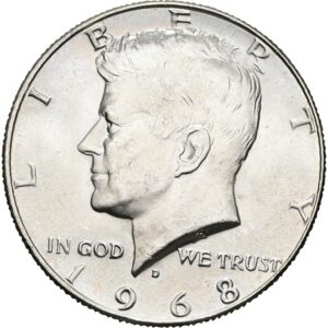 1/2 Dolar 1968 D, Kennedy half Dollar