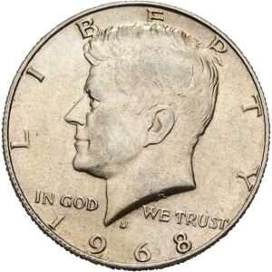 1/2 Dolar 1968 D, Kennedy half Dollar