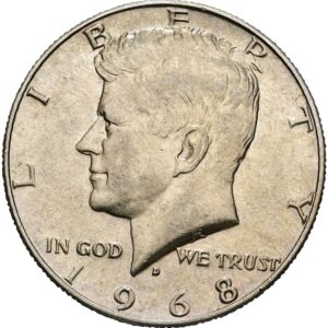 1/2 Dolar 1968 D, Kennedy half Dollar