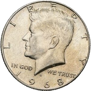 1/2 Dolar 1968 D, Kennedy half Dollar