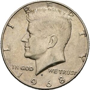 1/2 Dolar 1968 D, Kennedy half Dollar