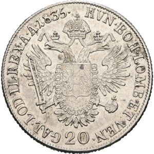 20 krejcar 1835 B , František II. (I).