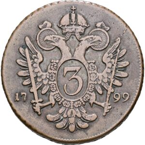 3 krejcar 1799 A, František II. ( I. )