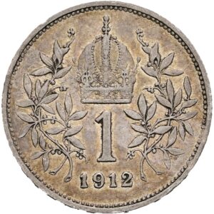 1 Koruna 1912 bz., František Josef I.