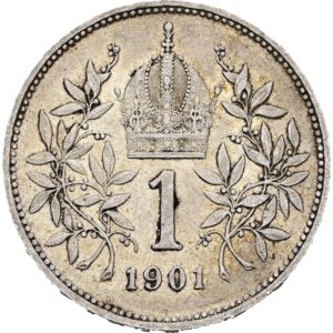 1 Koruna 1901 bz., František Josef I.